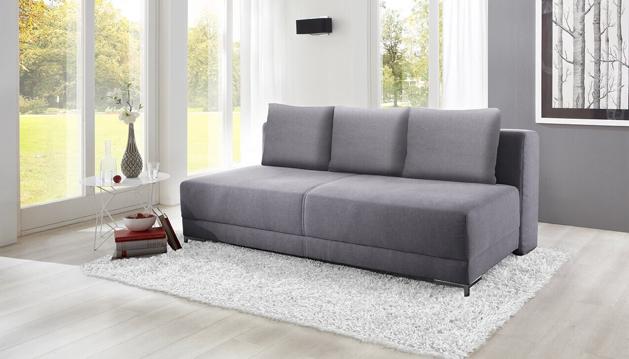 Boxspringsofa ohne Armlehne & 3 Rückenkissen