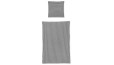 Sommerbettwäsche Tommi in Grau - Set aus Bettbezug und Kissenbezug 80x80 cm