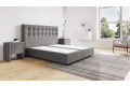 Boxspringbett Beatrix ohne Matratze 180 x 200 cm in Golf Anthrazit