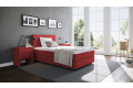 Boxspringbett Edmund in Golf Burgundy
