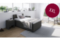 Boxspringbett XXL in Golf Dunkelgrau