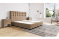 Boxspringbett Beatrix ohne Matratze 180 x 200 cm in Golf Hellbraun
