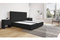 Boxspringbett Beatrix ohne Matratze 180 x 200 cm in Board Onyx