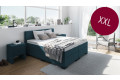 Boxspringbett XXL in Board Petrol