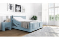 Boxspringbett Konrad mit Motor in Board Hellblau