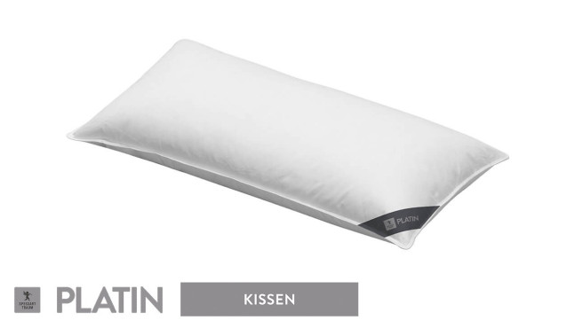3-Kammerkissen „Platin“, 100% Daunen und Federn, Kopfkissen 40x80 cm