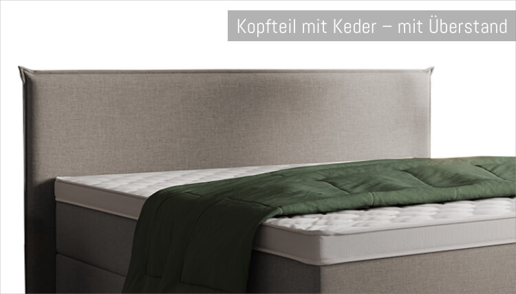 Keder - mit Überstand