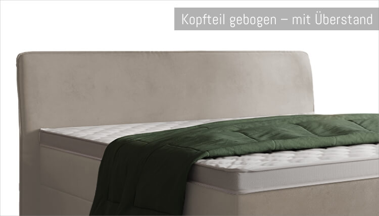 Gebogen - mit Überstand