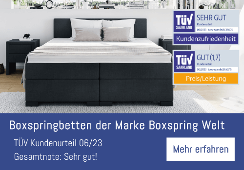 Boxspring Welt Boxspringbetten TÜV Bewertung