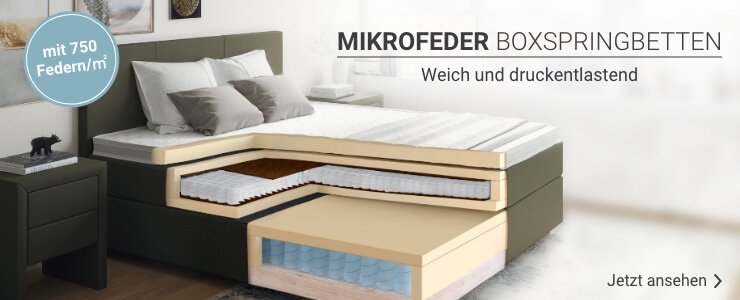 Mikrofeder Boxspringbetten, wenn man gerne weicher liegt