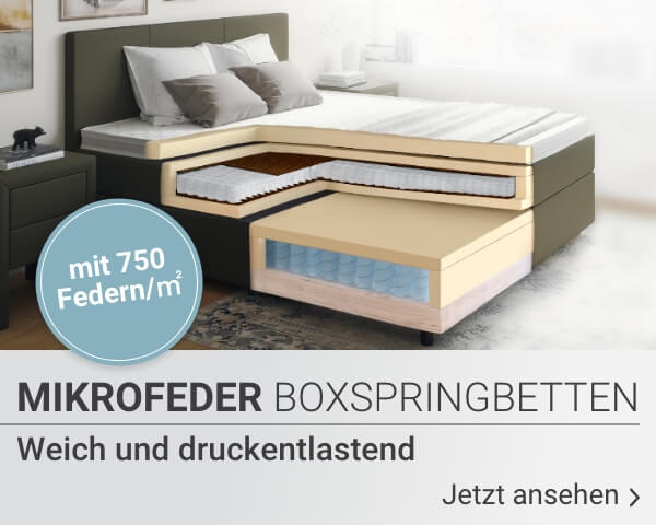 Mikrofeder Boxspringbetten, wenn man gerne weicher liegt