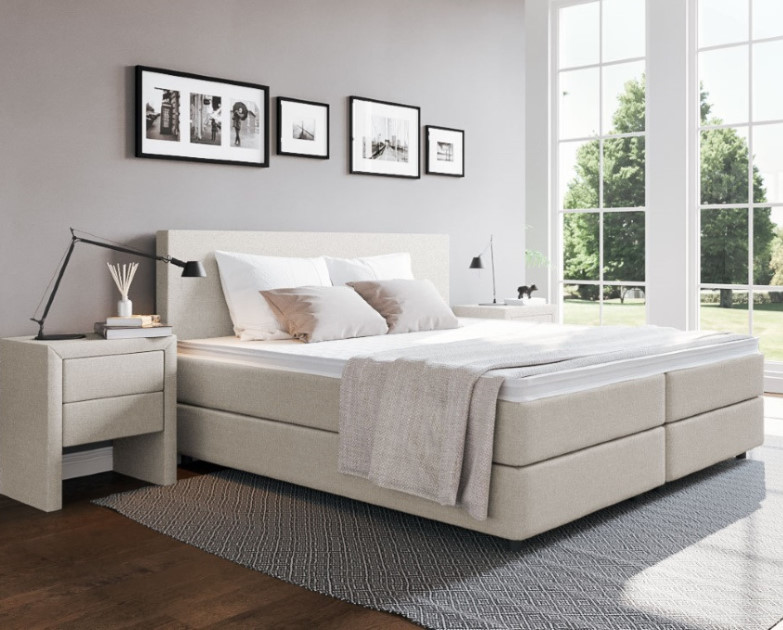 Niedriges Boxspringbett